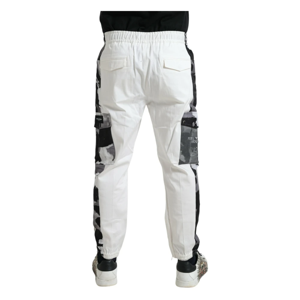 Dolce & Gabbana Witte Katoenmix Joggers White Heren