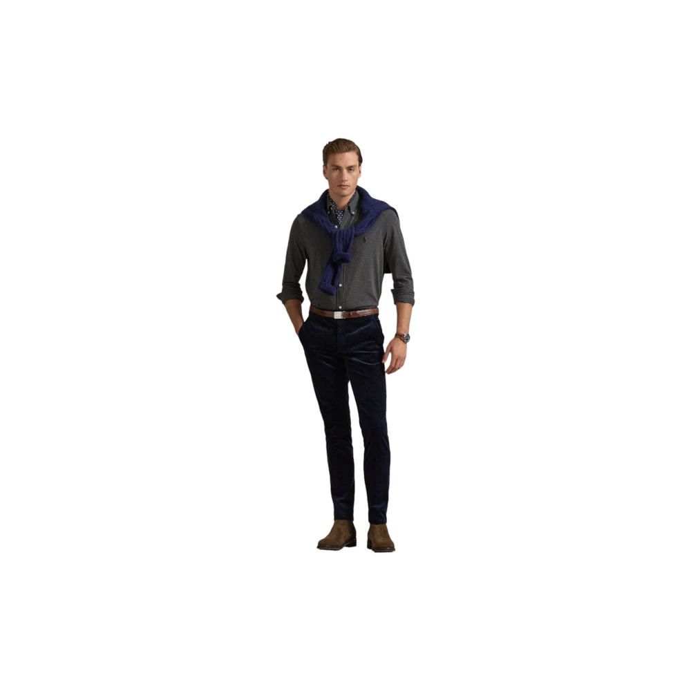 Ralph Lauren Featherweight Mesh Shirt Gray Heren