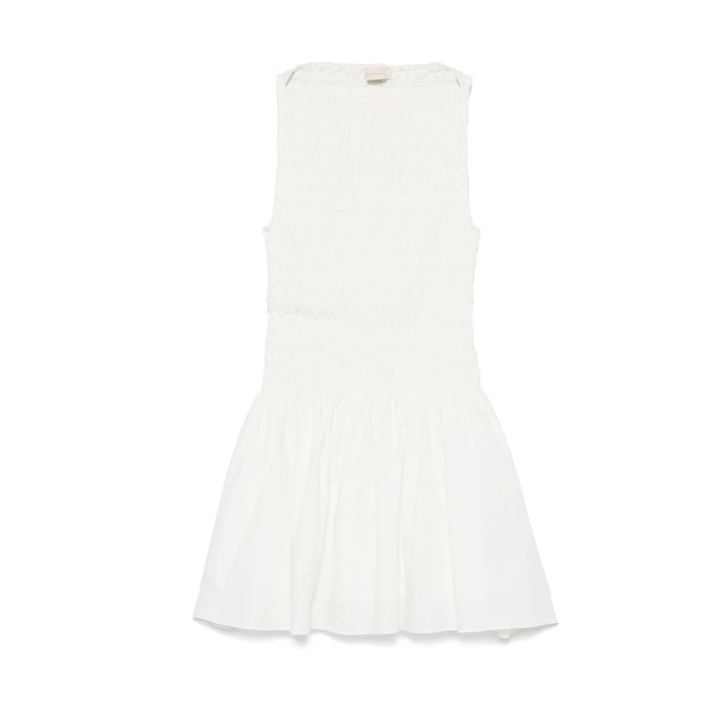 Faithfull the Brand Witte Vierkante Hals Mouwloze Jurk White Dames