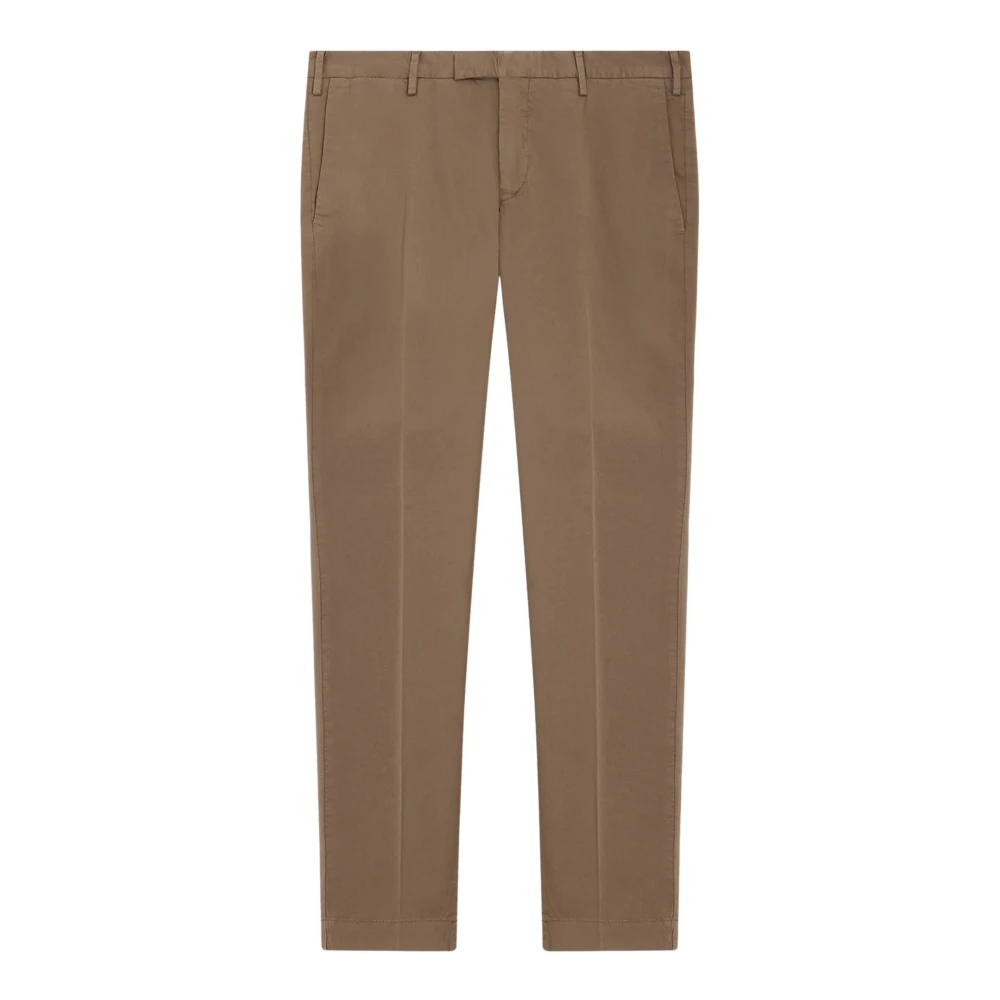Pt Torino Mannelijk Bruin Pantaloni Dieci Slim Fit