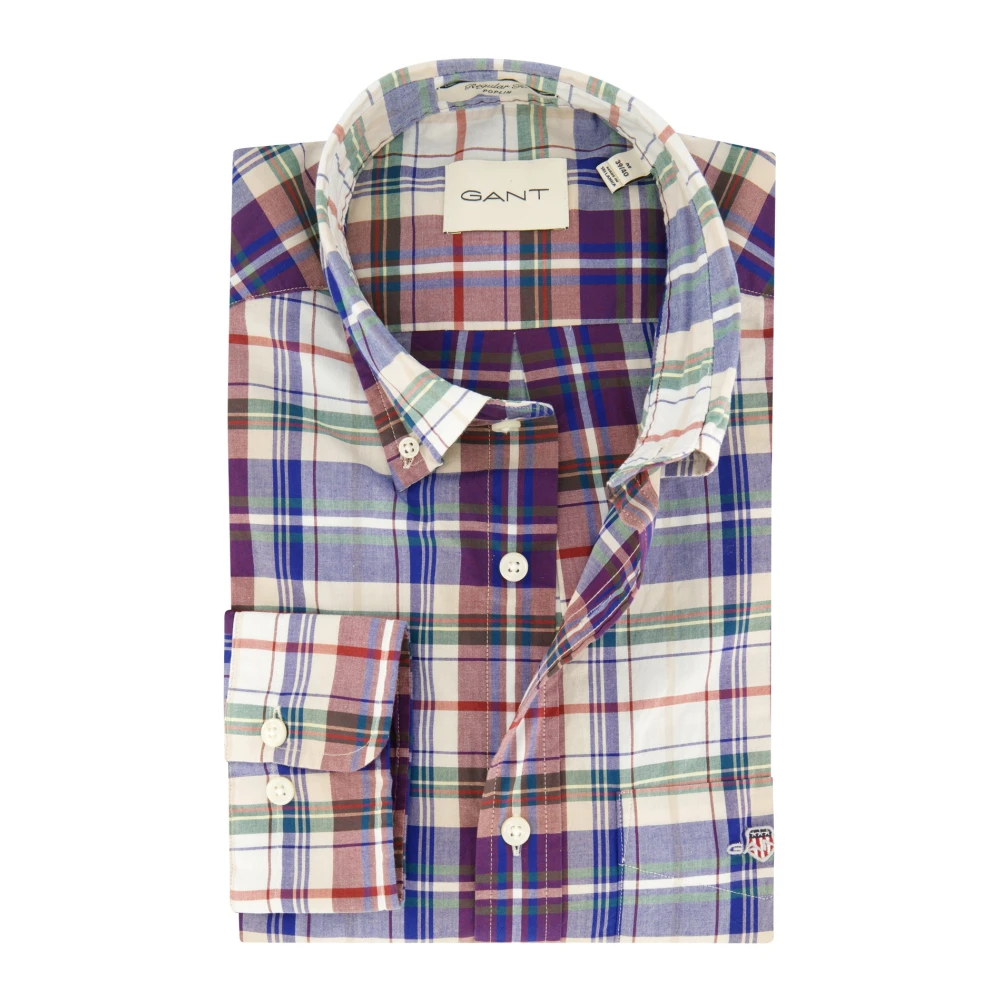 Gant Casual Blauw Overhemd Blue Heren