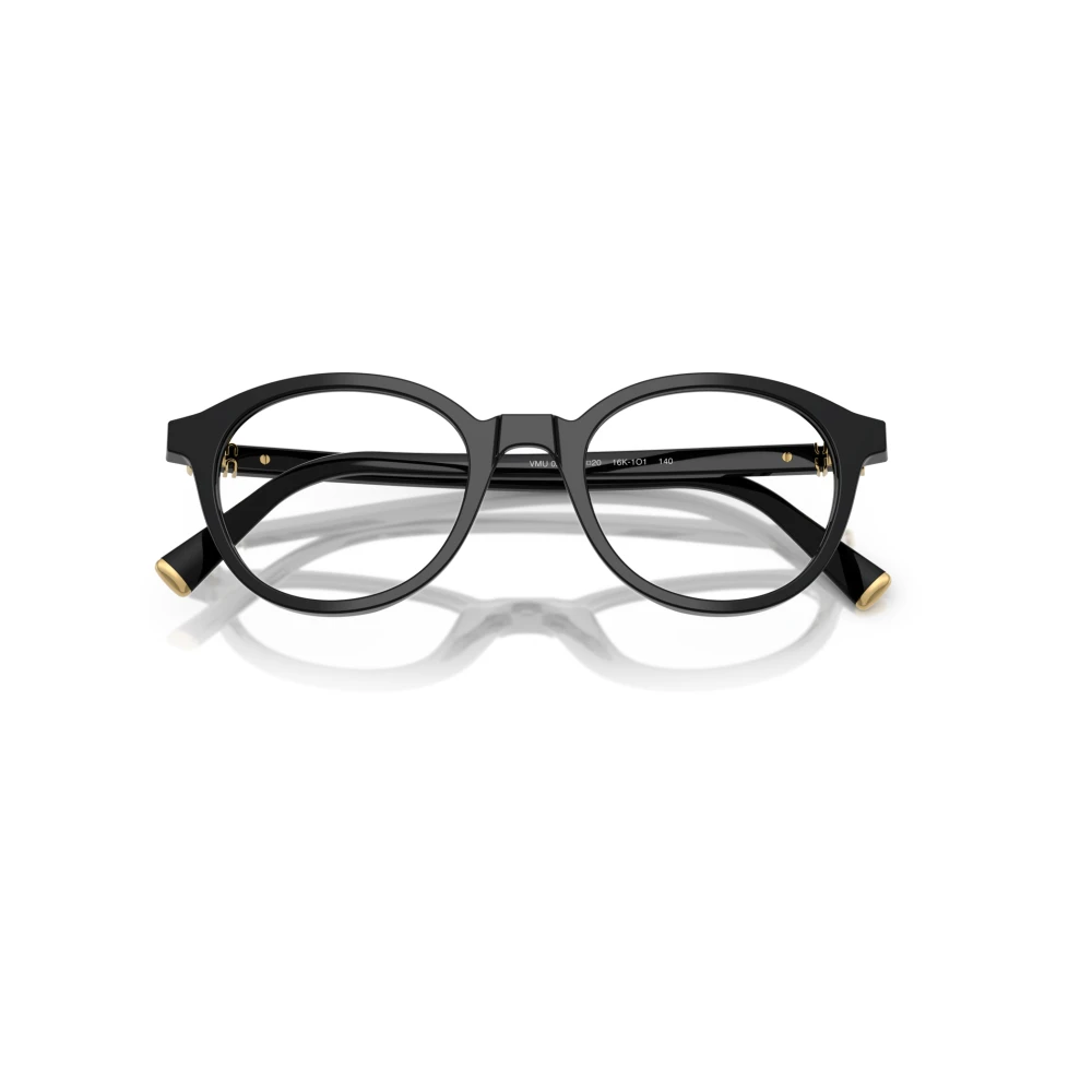 Miu Stijlvolle Bril in Gouden Kleur Black Dames