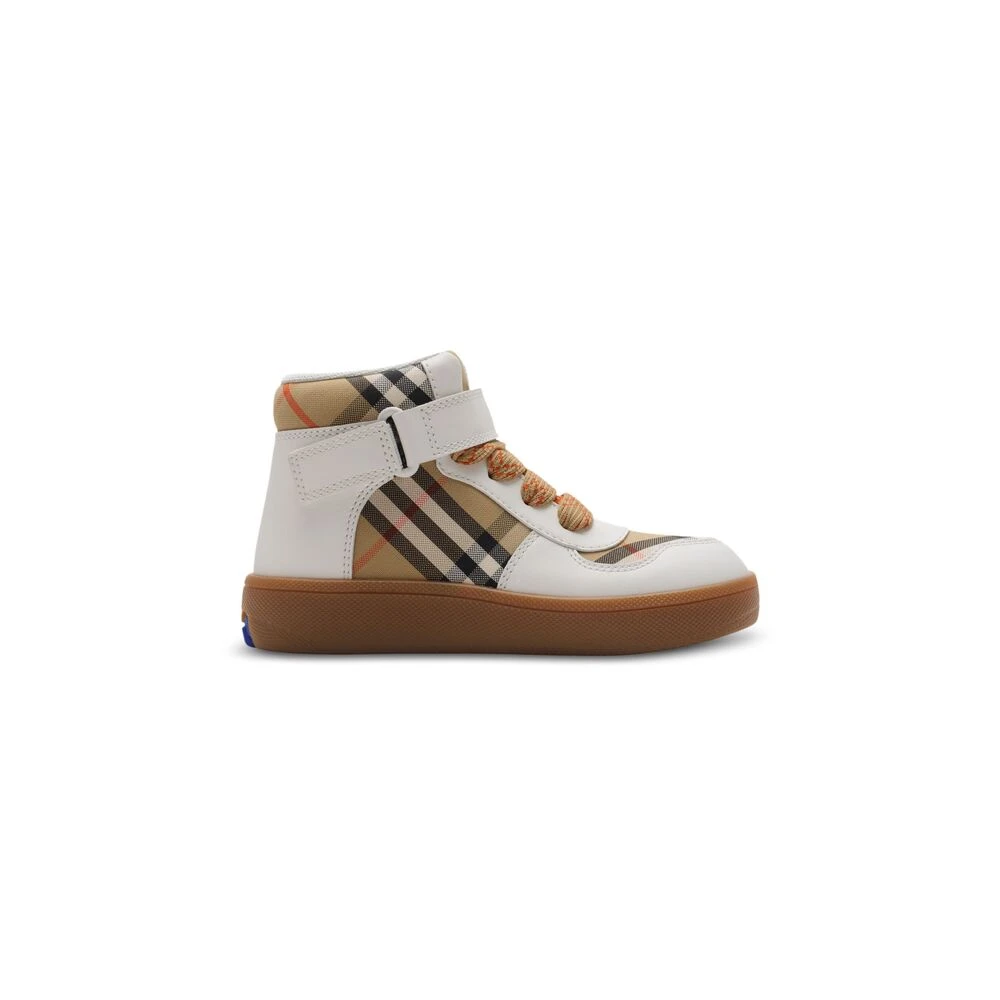 Burberry Rutigt Mönster Sneakers Sand Beige Multifärg Multicolor, Flicka