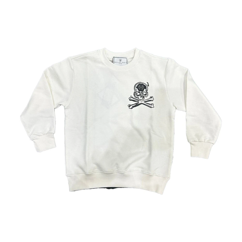 Philipp Plein Boys White Kids Sweatshirts, 14 Y, Sweatshirt