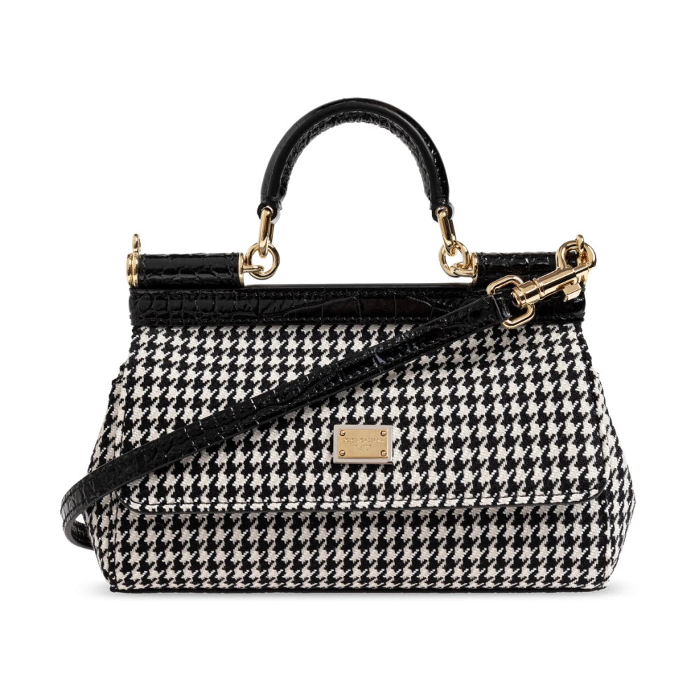 Dolce & Gabbana Schoudertas Klein Sicilië Black Dames