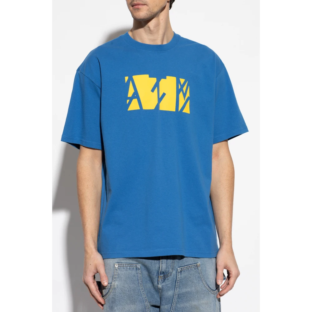 44 Label Group Katoenen T-shirt Blue Heren