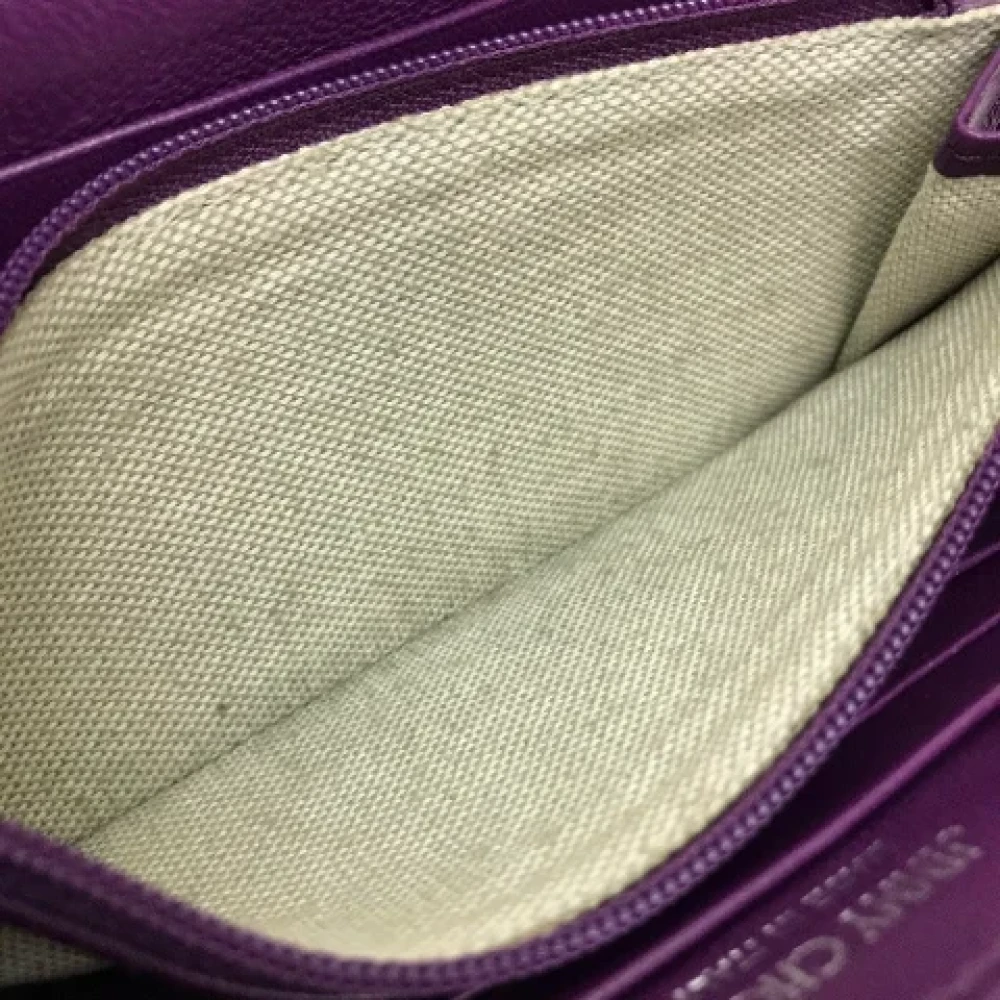 Jimmy Choo Pre-owned Leather wallets Purple Dames