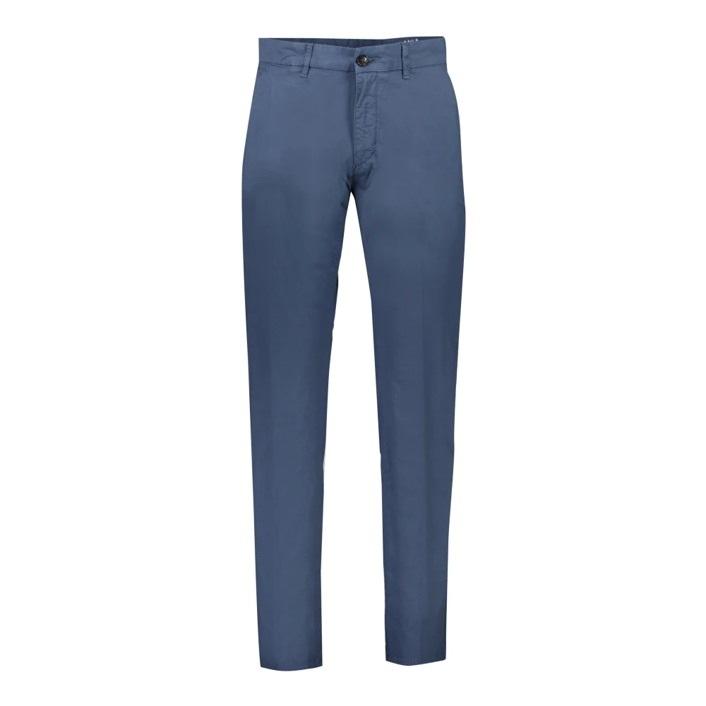 North Sails Blauwe Slim Fit Broek met Logo Blue Heren