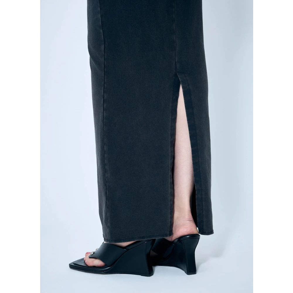 Entire Studios Mouwloze Maxi Jurk met Stretch en Ventilatie Black Dames