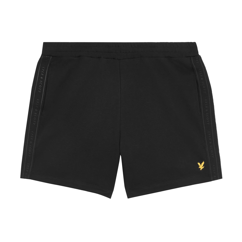 Lyle & Scott Mid Bottoms Tape Shorts Black Heren