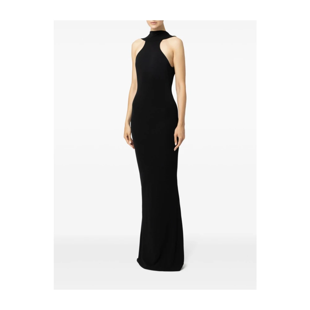 Elisabetta Franchi Zwarte Jurk Aw24 Damesmode Black Dames