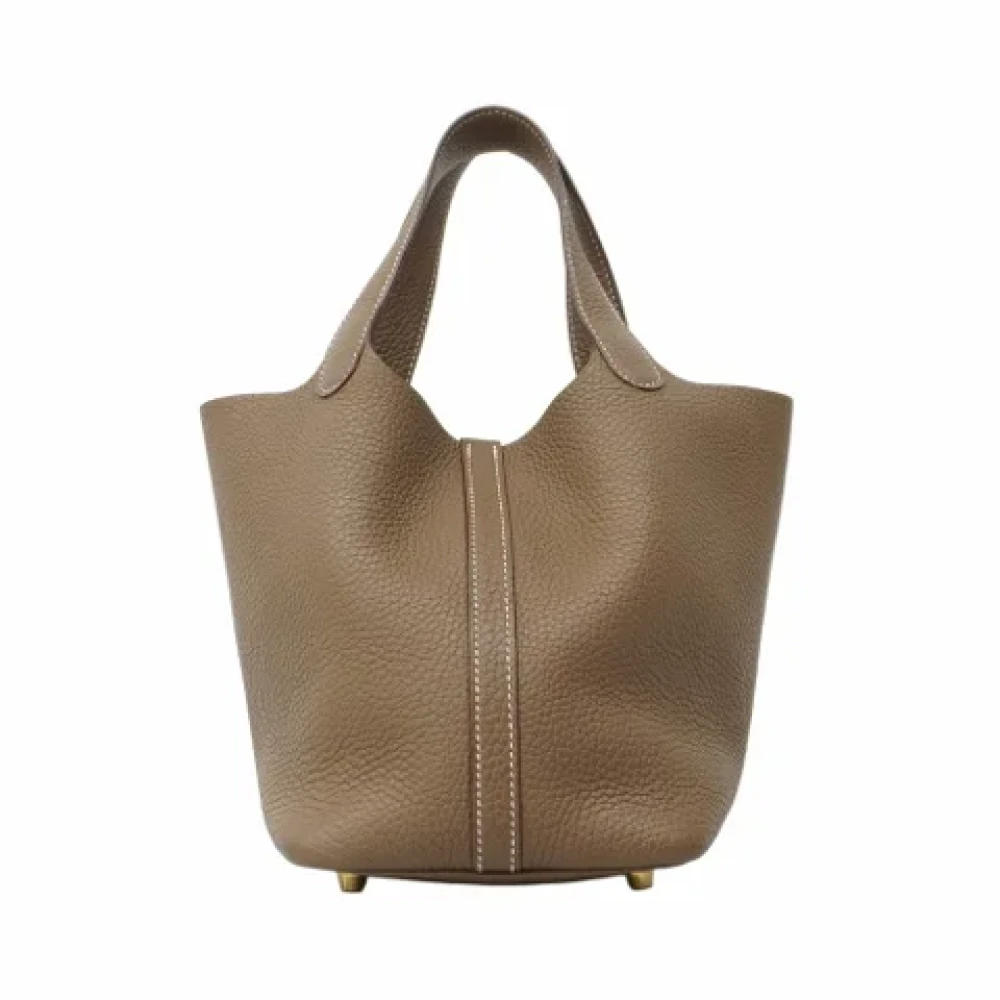 Hermès Vintage Pre-owned Leather handbags Brown Dames