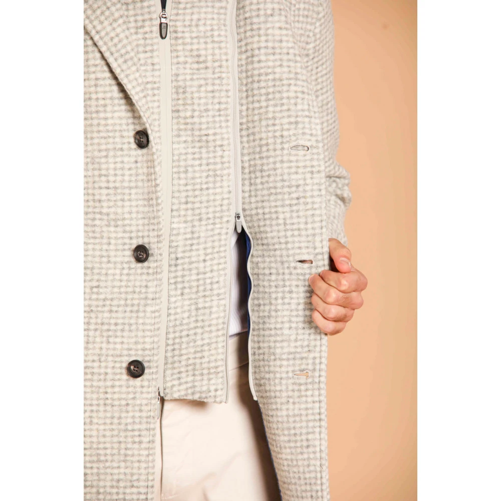 Mason's Woljas met Herringbone Patroon Gray Heren