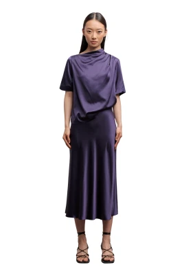 Lima siden satin t-shirt