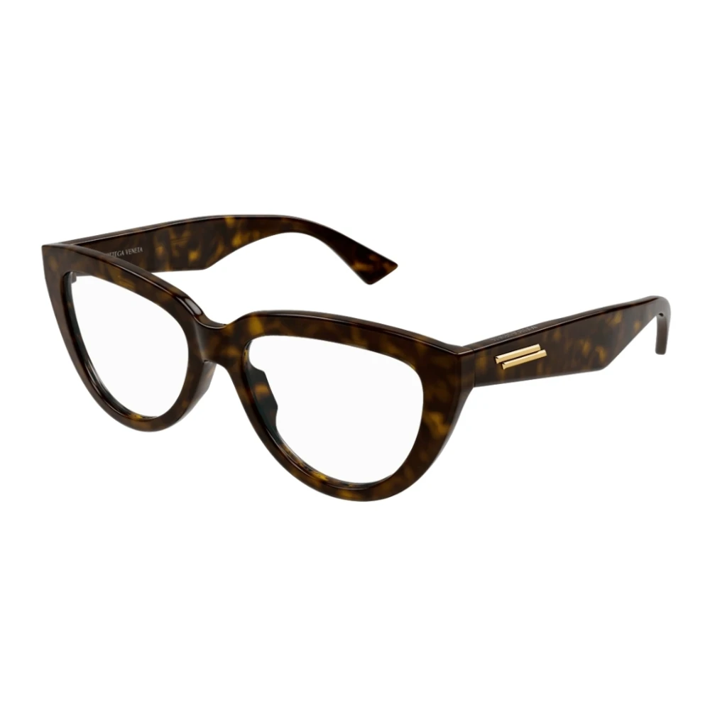Bottega Veneta Gedurfde Cat-Eye Acetaat Montuur met Geometrische Armen Brown Unisex