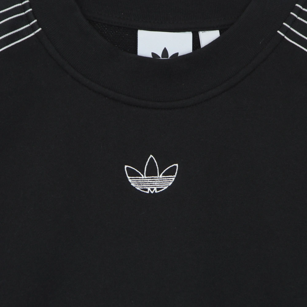 Adidas Zwarte lichtgewicht crewneck sweatshirt met logo Black Heren