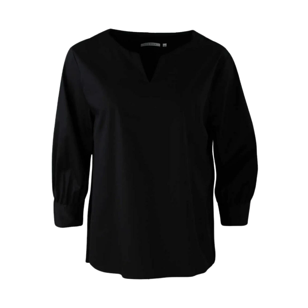Eterna Zwarte Lange Mouw Blouse Black Dames