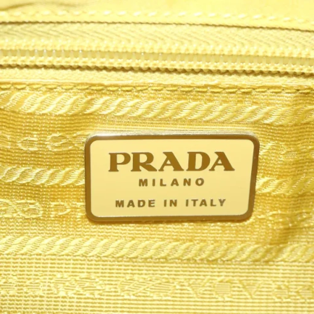 Prada Vintage Pre-owned Fabric prada-bags Yellow Dames