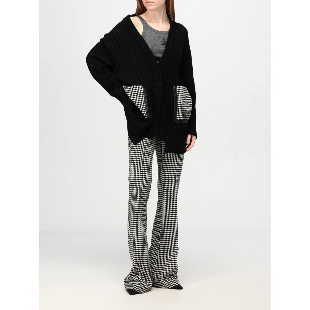 Simona Corsellini Stijlvolle Lange Cardigan Sweater Black Dames