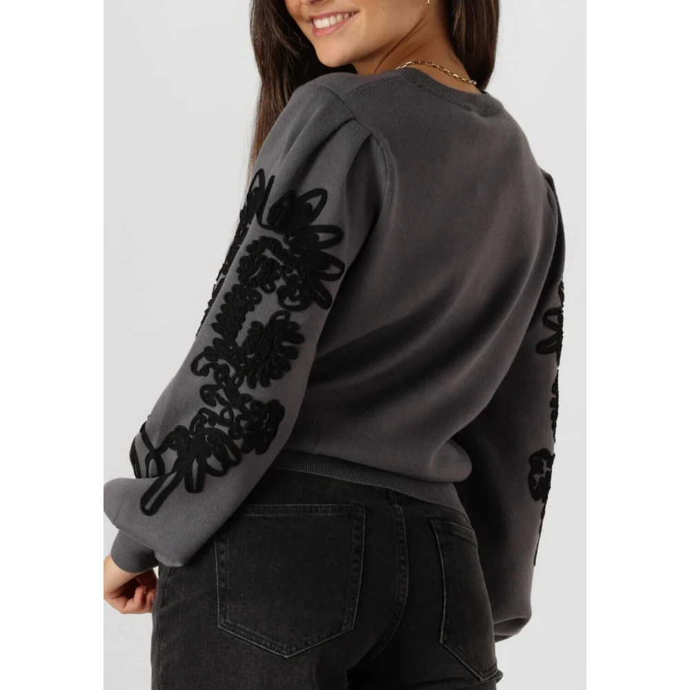 Object Grijze Gebreide Pullover voor Vrouwen Gray Dames