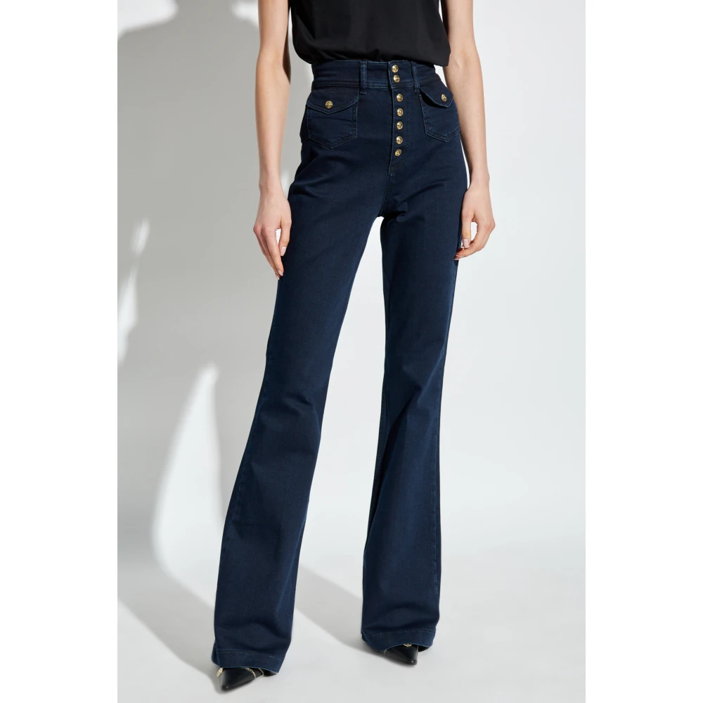 Versace Jeans Couture Jeans met logo Blue Dames