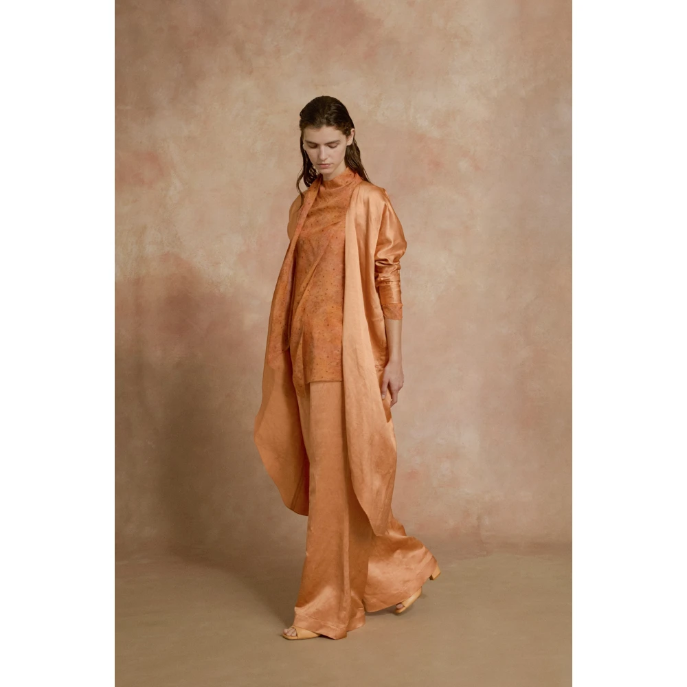 Cortana Vrede lange mandarijn jas Orange Dames