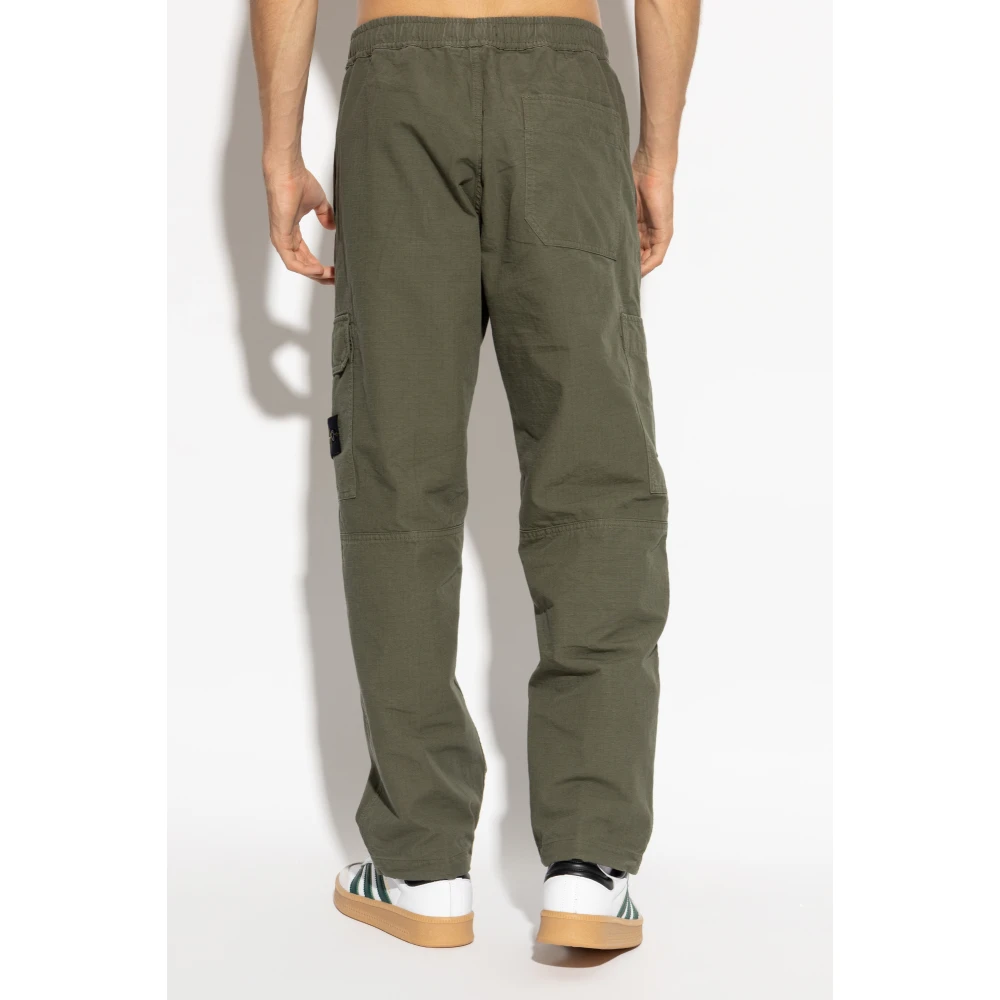 Stone Island Broek met logo Green Heren