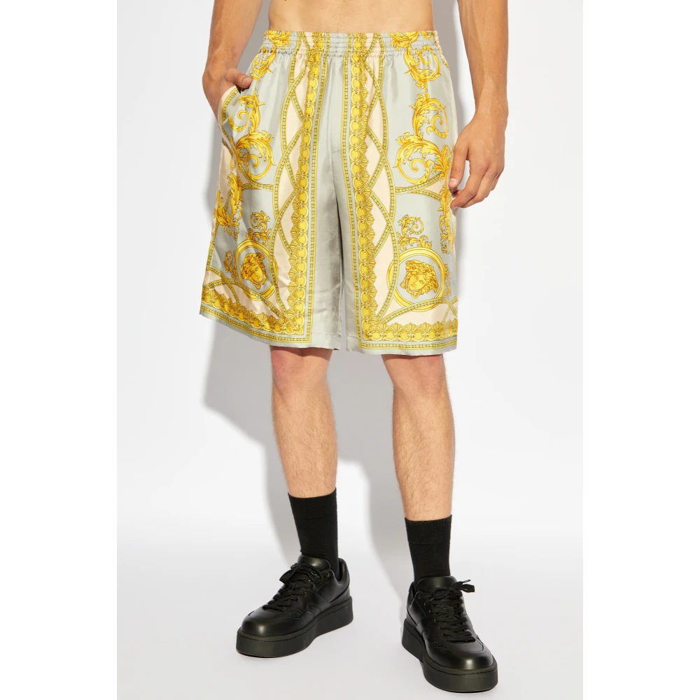 Versace Zijden shorts Beige Heren