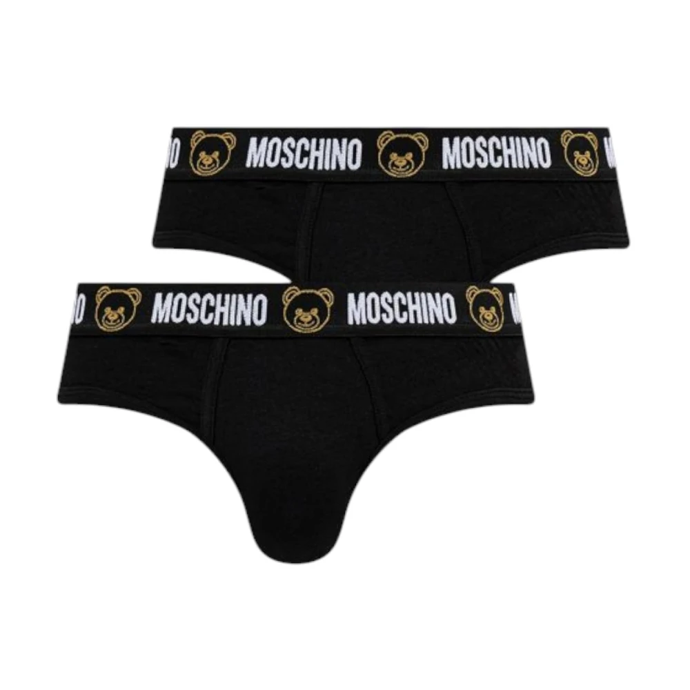 Moschino Zijden Slip Set Black Heren