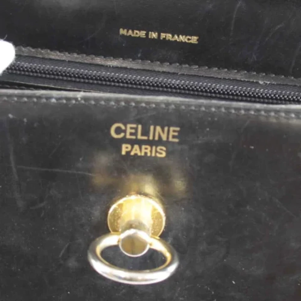 Celine Vintage Pre-owned Leather handbags Black Dames