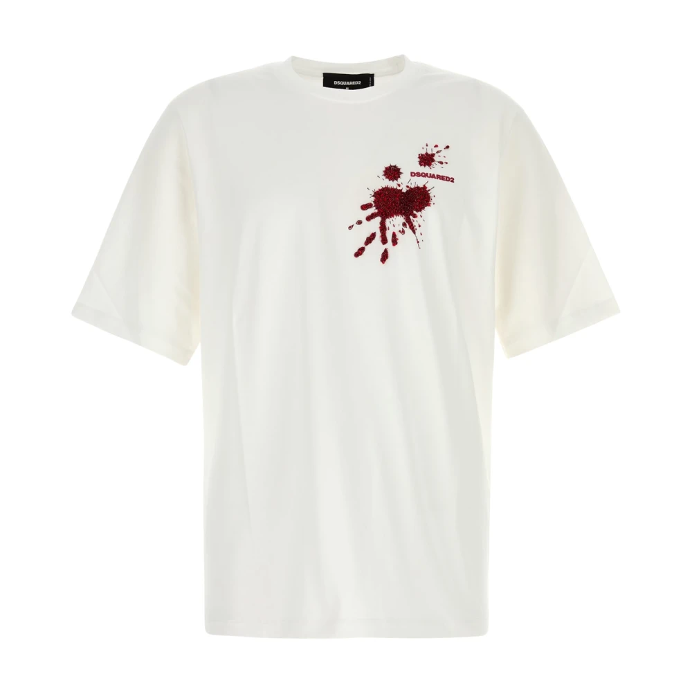 Dsquared2 Casual Katoenen T-Shirt White Heren