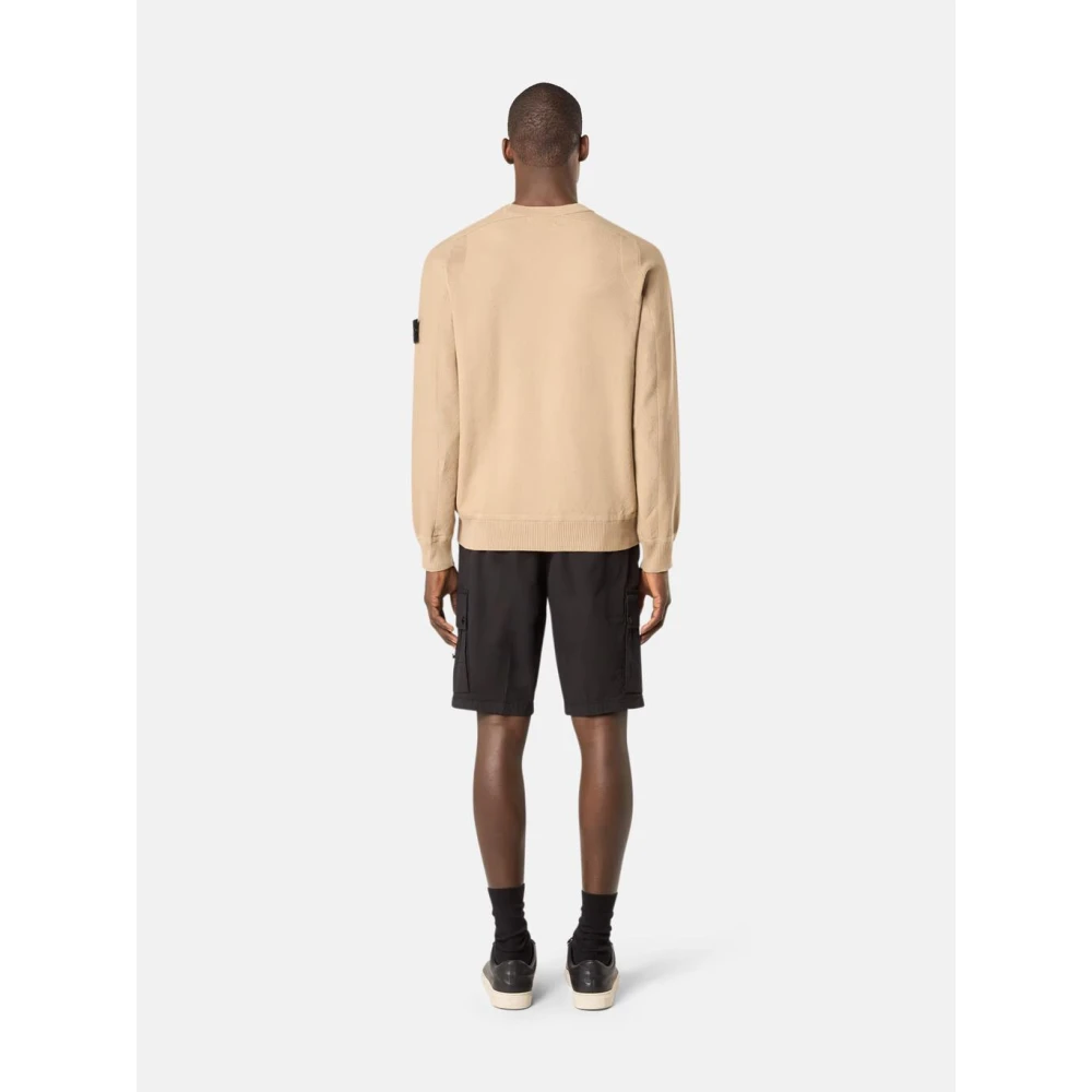 Stone Island Witte Sweaters voor Mannen Beige Heren