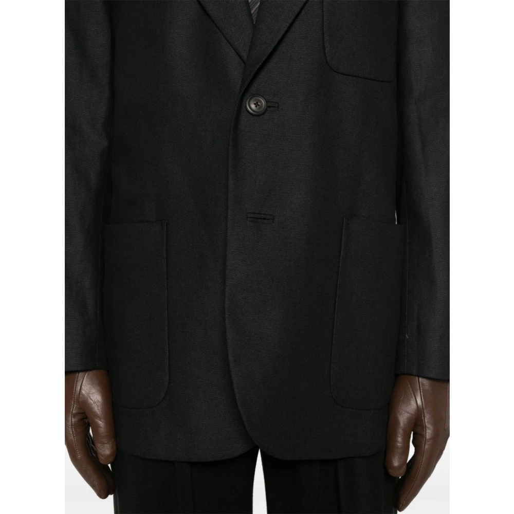 Our Legacy Zwart Canvas Embrace Blazer Black Heren