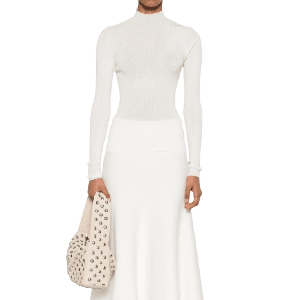 Twinset Sneeuw Coltrui Wollen Trui White Dames
