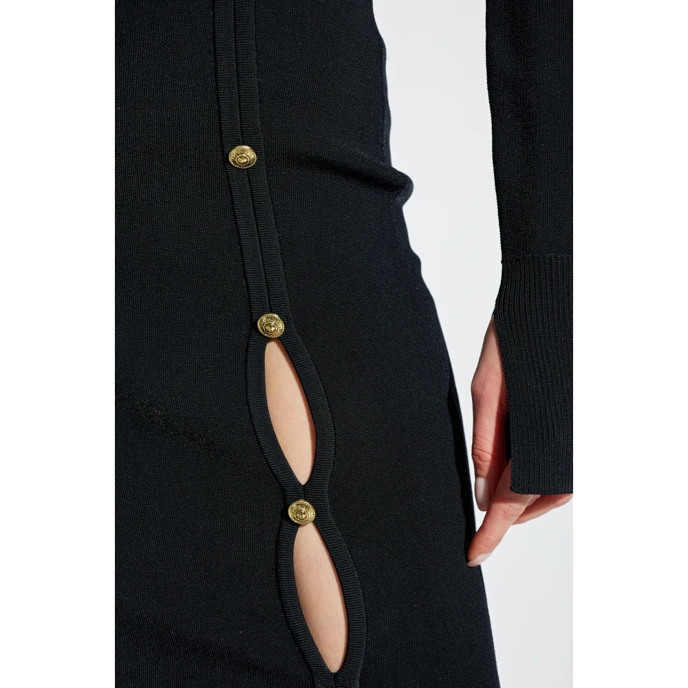 Versace Jeans Couture Jurk met knopen Black Dames