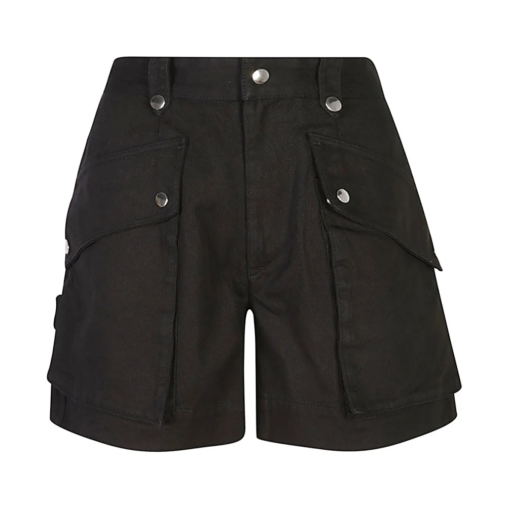 Isabel Marant Étoile Hoge Taille Zwarte Shorts Black Dames