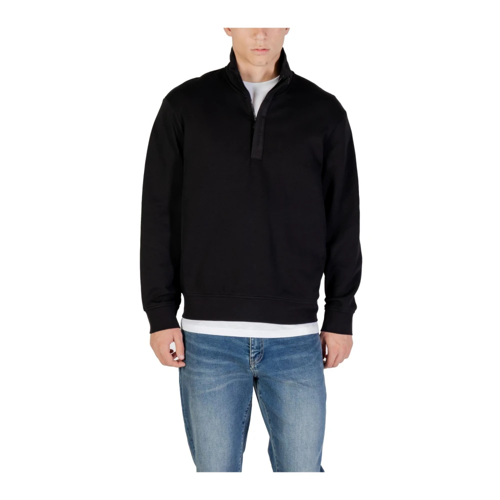 Armani Exchange Black High-Neck Sweatshirt With Zip - Image 3