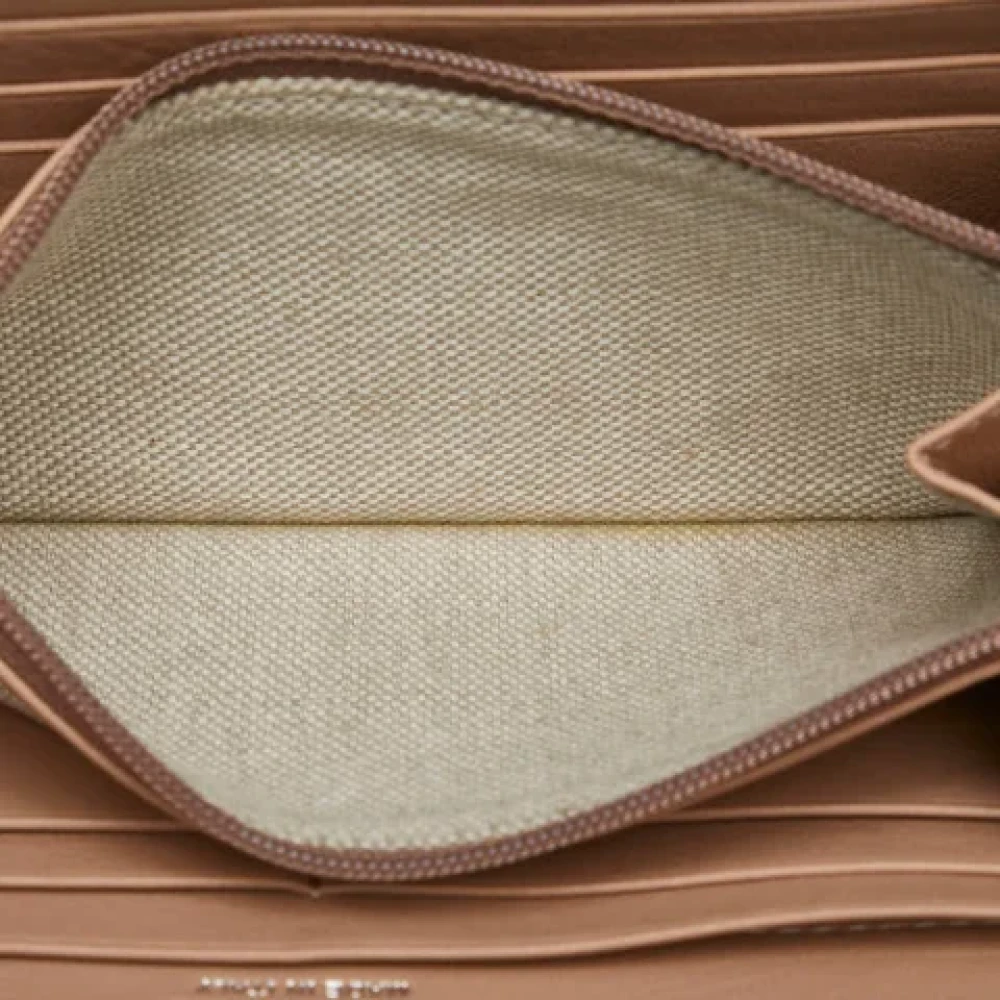 Jimmy Choo Pre-owned Leather wallets Beige Dames