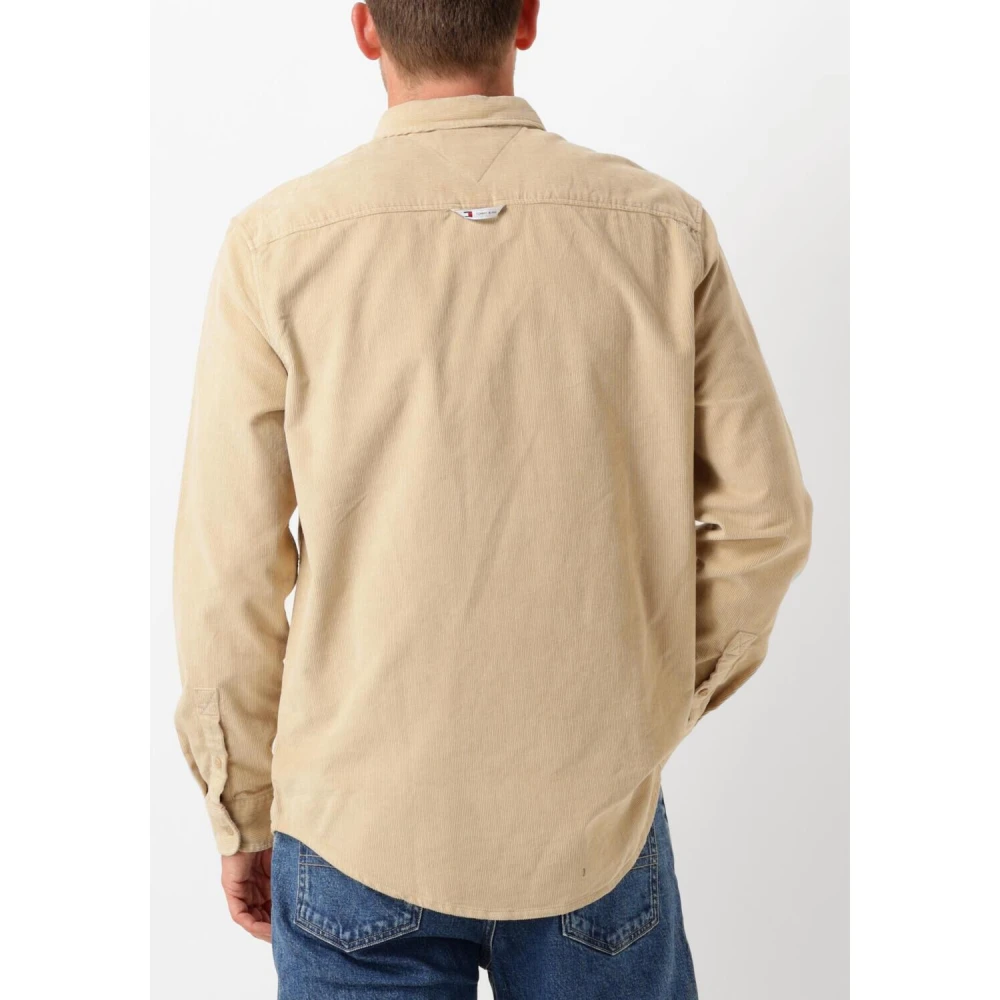 Tommy Jeans Beige Corduroy Casual Overhemd Beige Heren