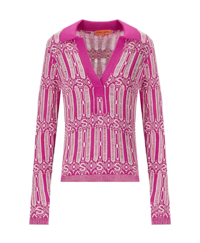 fuchsia-logo-motif-sweater