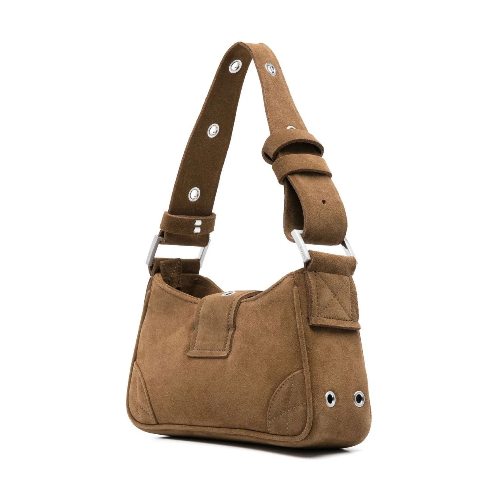 Misbhv Bruin Suède Leren Kleine Tote Tas Brown Dames