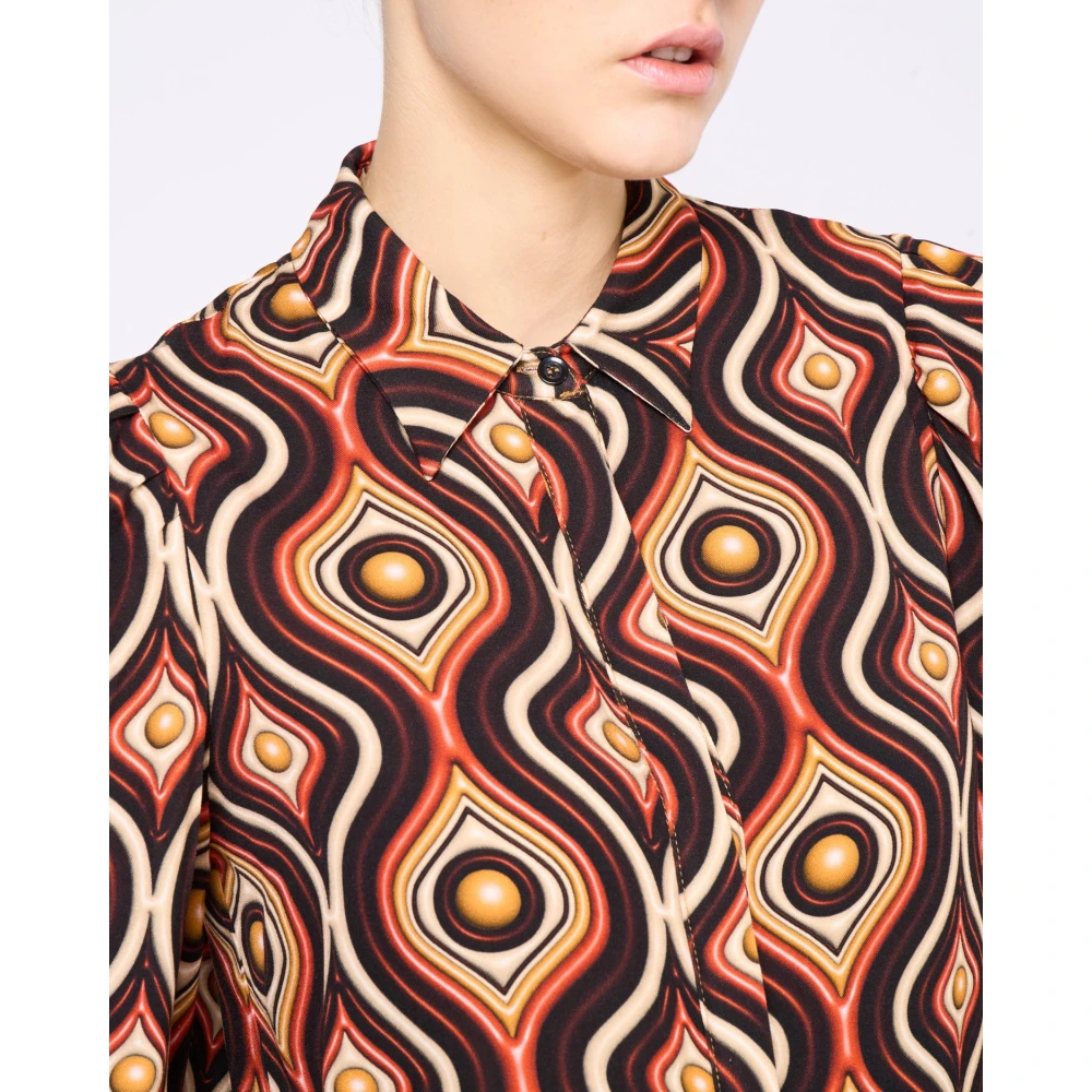 Silvian Heach Gestreept overhemd met puntkraag Multicolor Dames