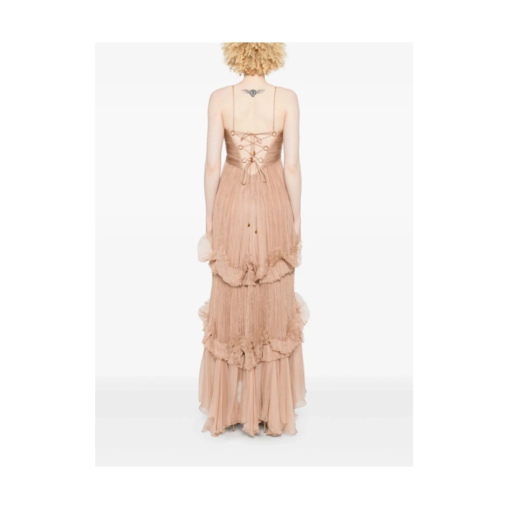 Maria Lucia Hohan Blush Beige Jurk met Benig Lijfje Beige Dames