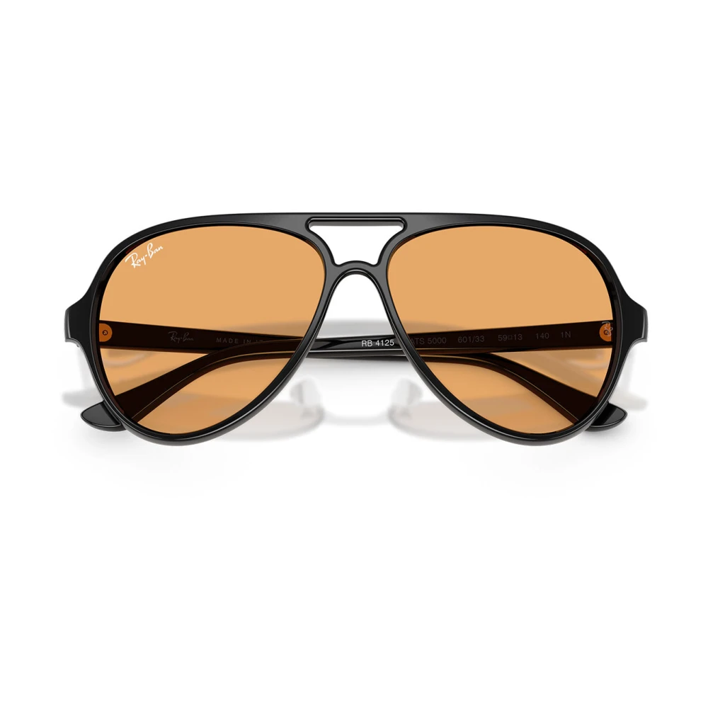 Ray - Ban Orange Man Rb4125 Cats 5000 601/33 Sunglasses Injected Black Pilot Normal - Image 6