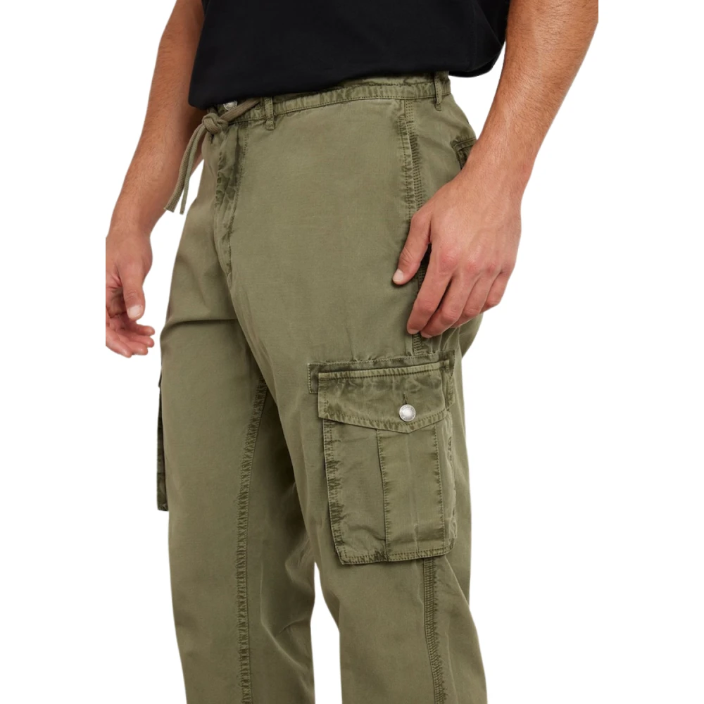 Guess Nieuwe Cargo Broek Olijfgroen Legerstijl Green Heren