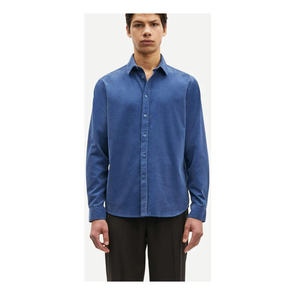 Samsøe Regular Fit Katoenen Overhemd Blue Heren