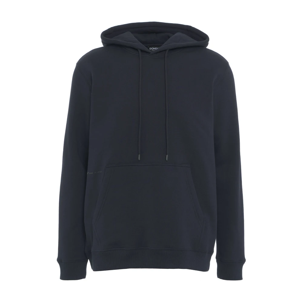 Dondup Hoodie met logo en kangoeroezak Blue Heren