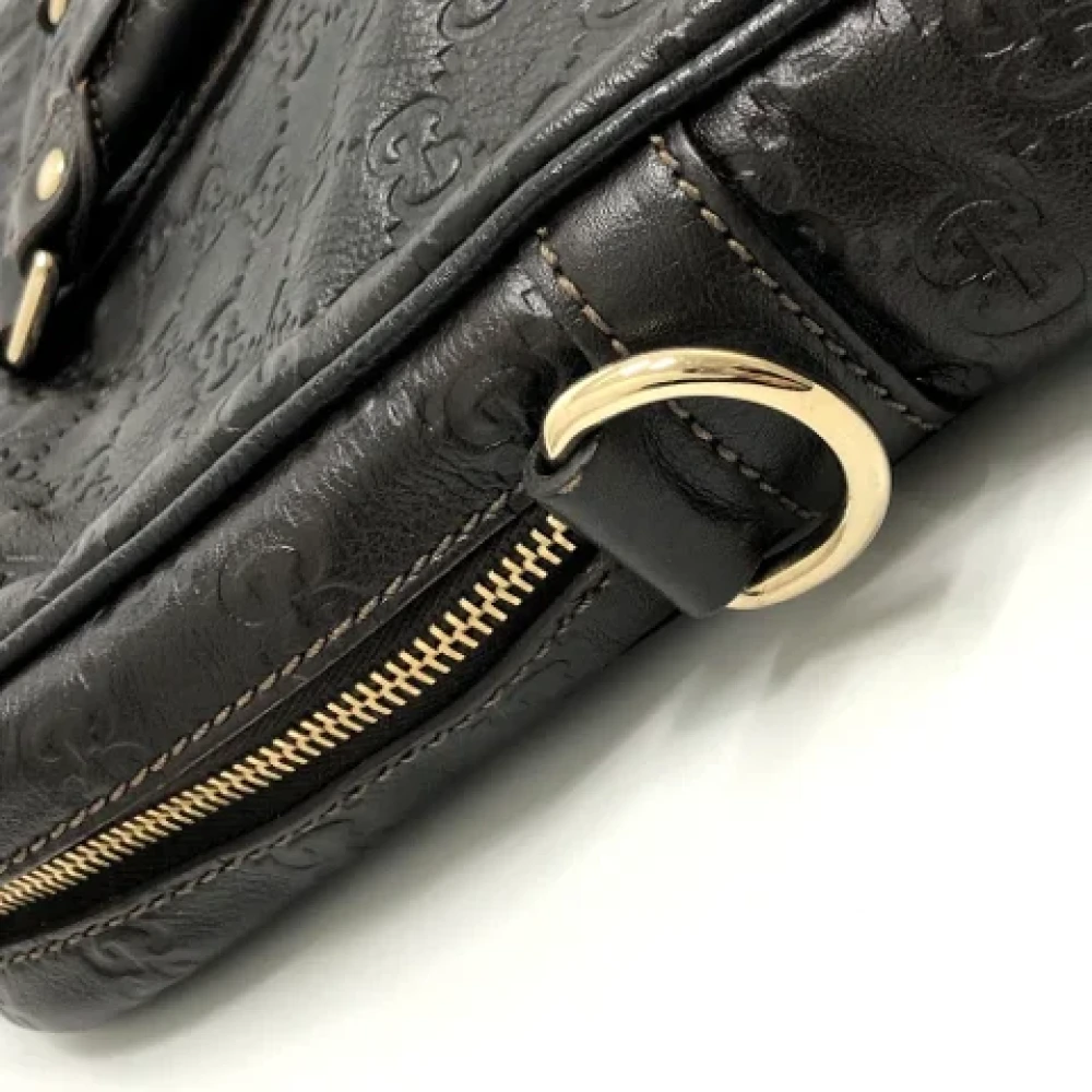 Gucci Vintage Pre-owned Leather gucci-bags Black Heren