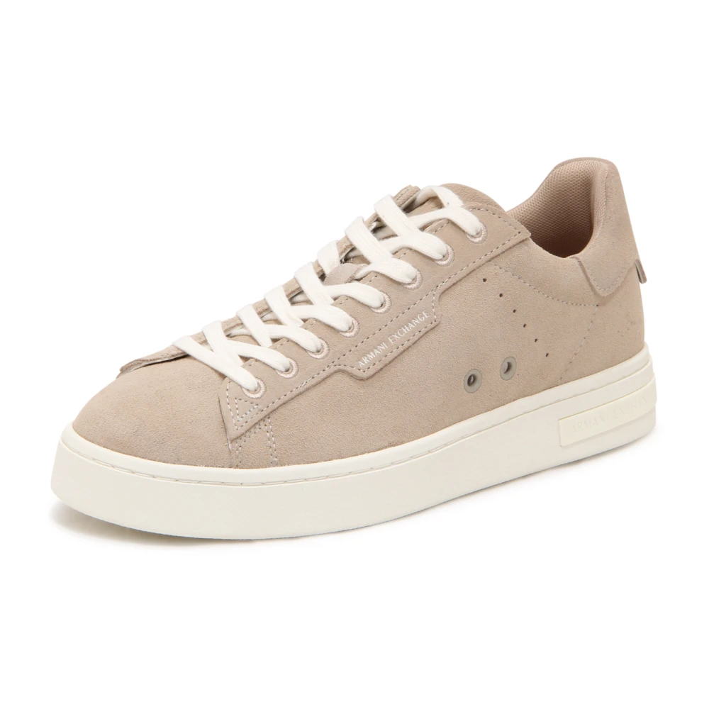 Armani Men's Beige Plaza Suede Sneaker - Sneakers - 7 Uk - Shoes