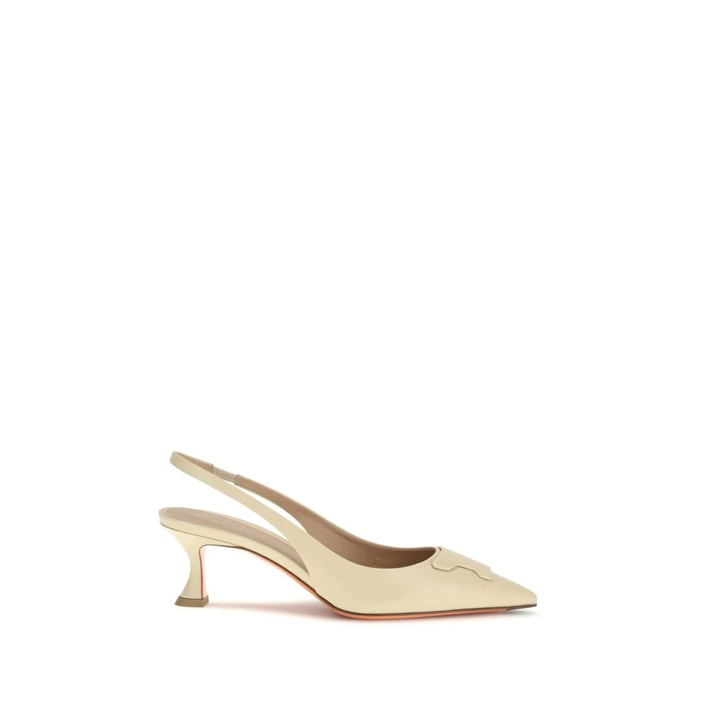 Santoni Donna Beige Taylor Slingback Pumps